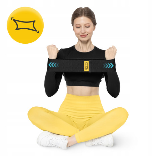 Резинка для фітнеса  4FIZJO Hip Band 15-20 кг Black/Blue - фото №3